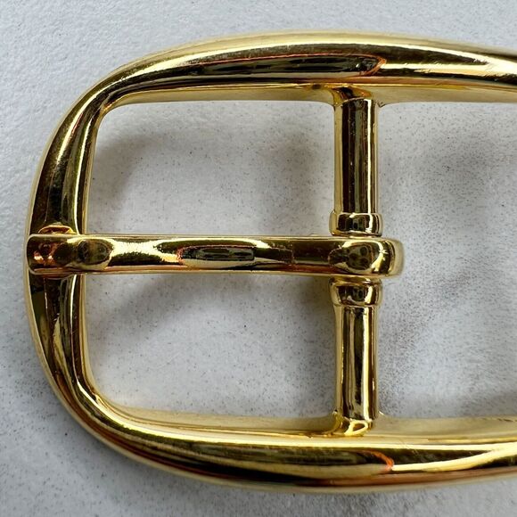 Vintage Gold Tone Simple Basic Belt Buckle for up to 1 Inch Belt - Picture 3 of 8